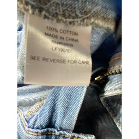 Giani Bernini Women's Size Large Paperbag Waist Chambray Denim Crop Pants Blue - Picture 5 of 7